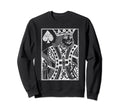 King Spades Distressed Playing Card Sweatshirt - Trendy Graphic Unisex - T-Shirt, Sweatshirt, Hoodie