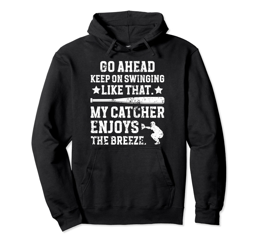 Funny Baseball Catcher Mom Baseball Hoodie - Minimalist Print for Adults - T-Shirt, Sweatshirt, Hoodie