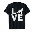 I Love Wolves Lone Wolf Distressed T-Shirt - Novelty Apparel for Adults - T-Shirt, Sweatshirt, Hoodie