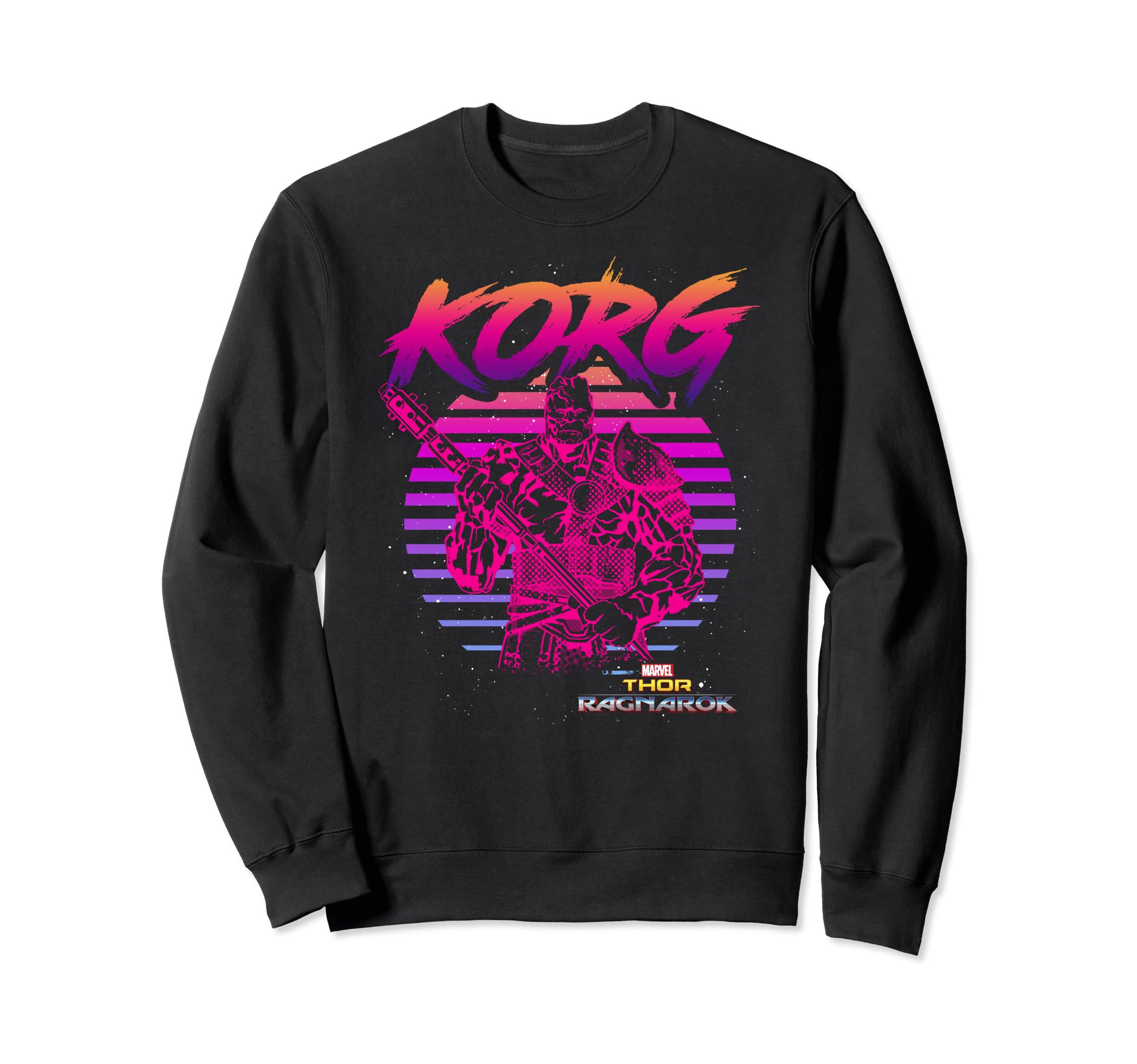 Marvel Thor Ragnarok Korg 80S Neon Sweatshirt - Unique Graphic Men Women - T-Shirt, Sweatshirt, Hoodie