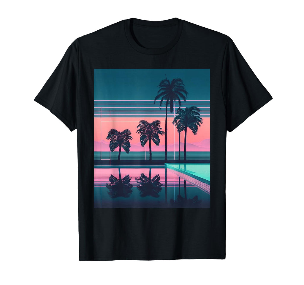 Vaporwave Aesthetic Trippy Tropical T-Shirt - Aesthetic Graphic for Adults - T-Shirt, Sweatshirt, Hoodie