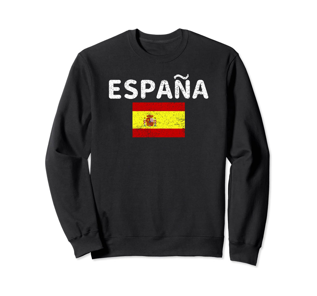 Espa Spain Spanish Flag Distressed Sweatshirt - Minimalist Print Unisex - T-Shirt, Sweatshirt, Hoodie