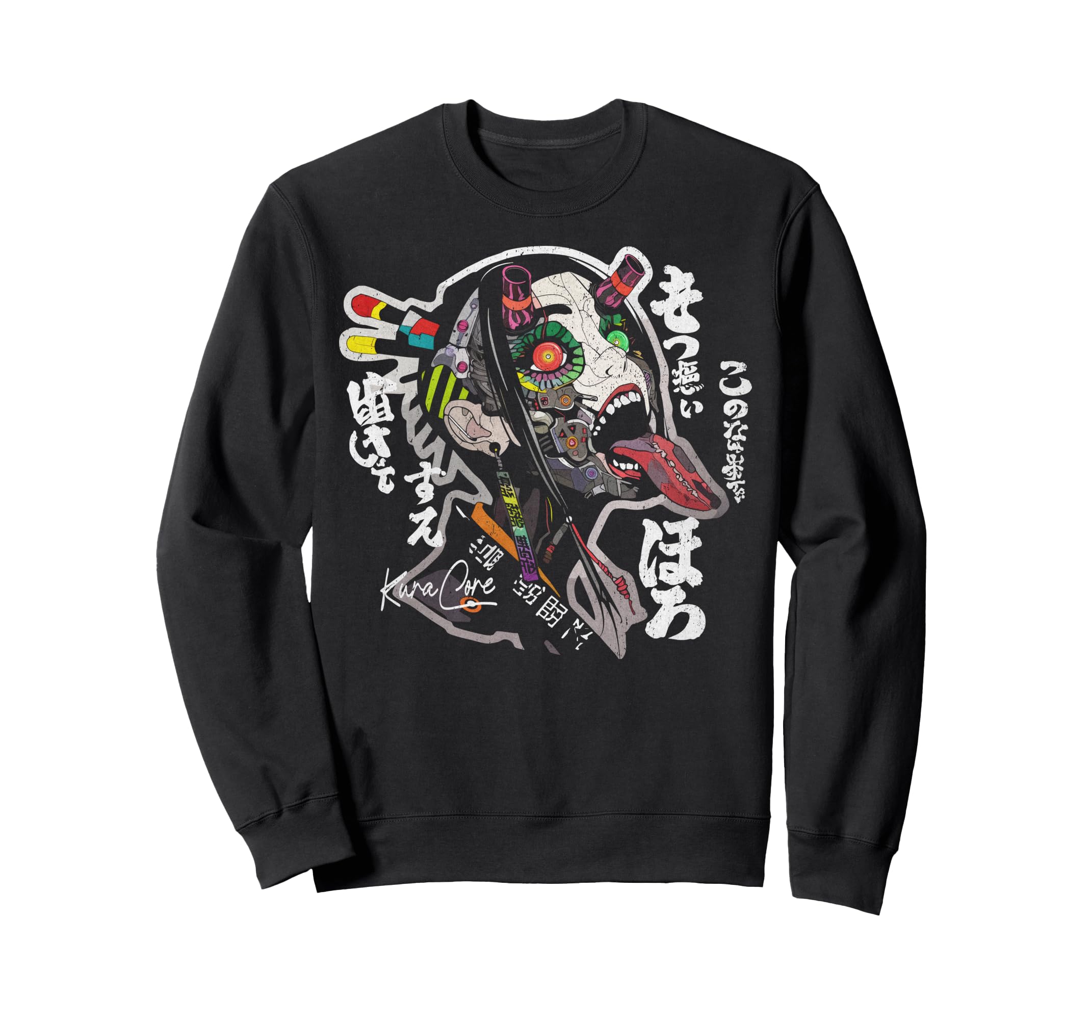 Japanese Streetwear Cyberpunk Y2K Sweatshirt - Custom Art Print Men Women - T-Shirt, Sweatshirt, Hoodie