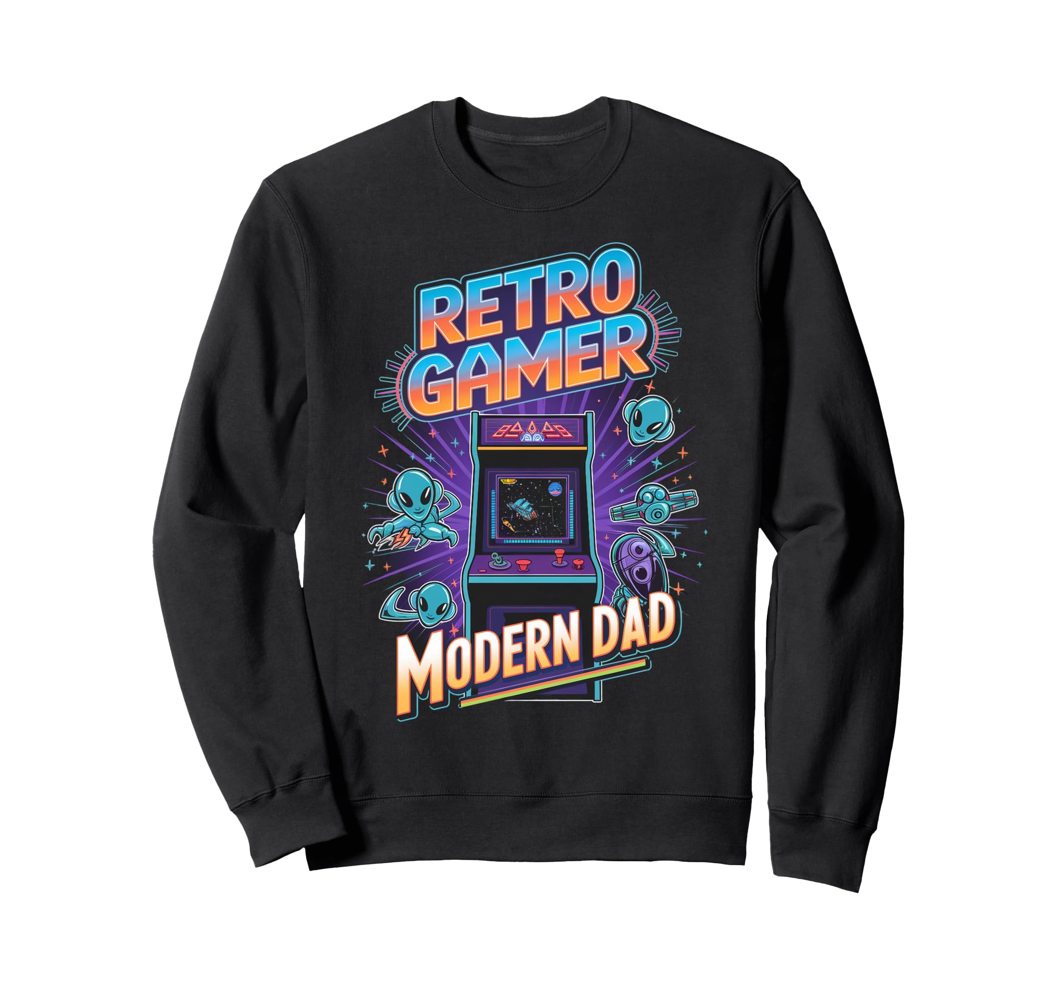 Gamer Modern Dad Arcade Gamer Sweatshirt - Novelty Apparel Men Women - T-Shirt, Sweatshirt, Hoodie