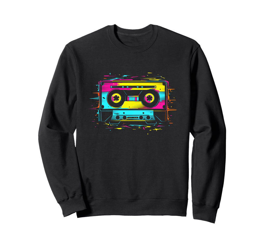 90S Cassette Tape Enthusiast Sweatshirt - Novelty Apparel for Adults - T-Shirt, Sweatshirt, Hoodie