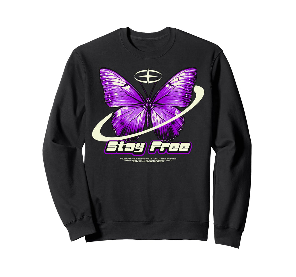 Y2K Butterfly Bold Urban Graffiti Sweatshirt - Aesthetic Graphic Men Women - T-Shirt, Sweatshirt, Hoodie