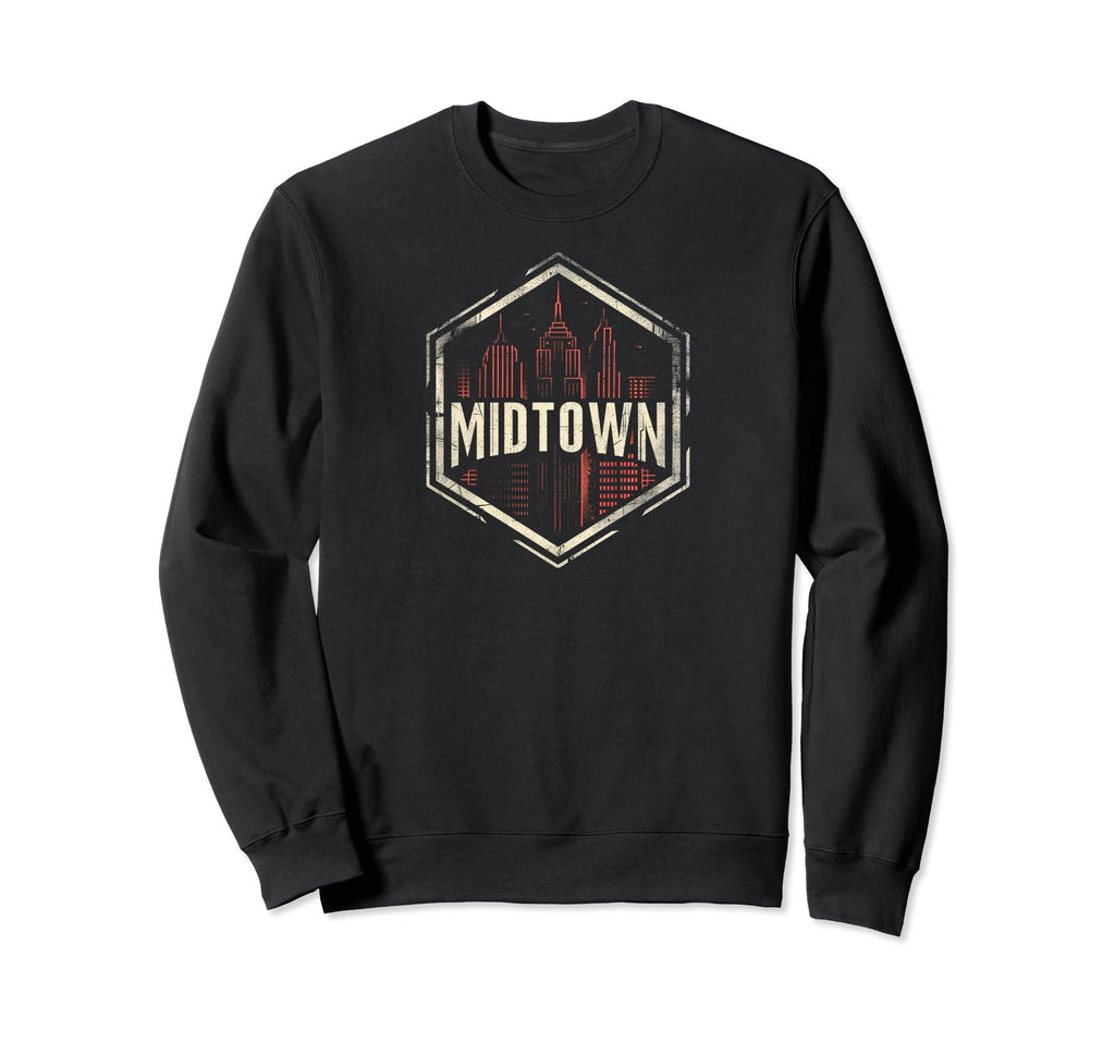 Midtown Grit 90S Grunge Sweatshirt - Aesthetic Graphic for Adults - T-Shirt, Sweatshirt, Hoodie