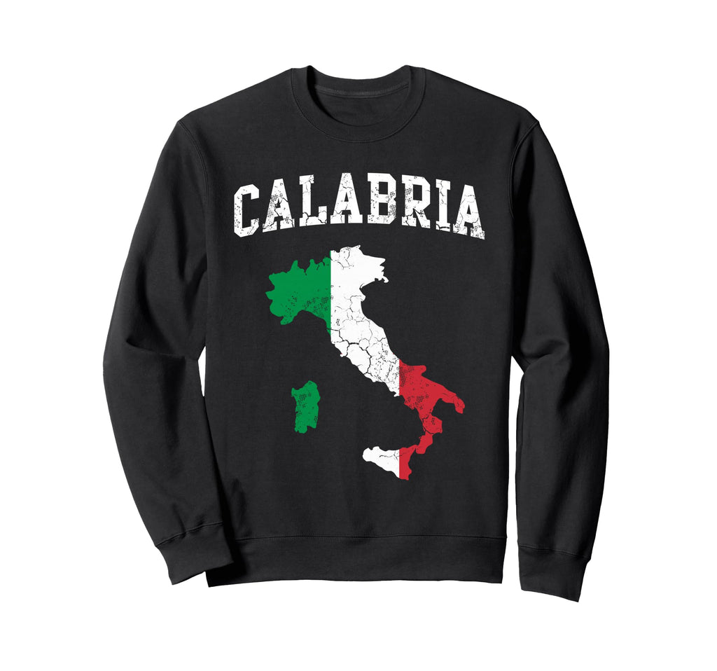 Calabria Italy Flag Map Italia Sweatshirt - Streetwear Style for Adults - T-Shirt, Sweatshirt, Hoodie