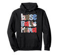 Baseball Mama Game Day Leopard Coquette Mom Hoodie - Trendy Graphic Unisex - T-Shirt, Sweatshirt, Hoodie