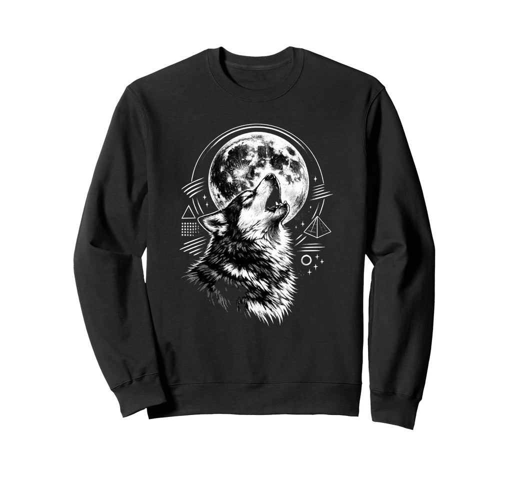 Howling Dog Moon 90S Funny Dogs Lover Sweatshirt - Custom Art Print Unisex - T-Shirt, Sweatshirt, Hoodie