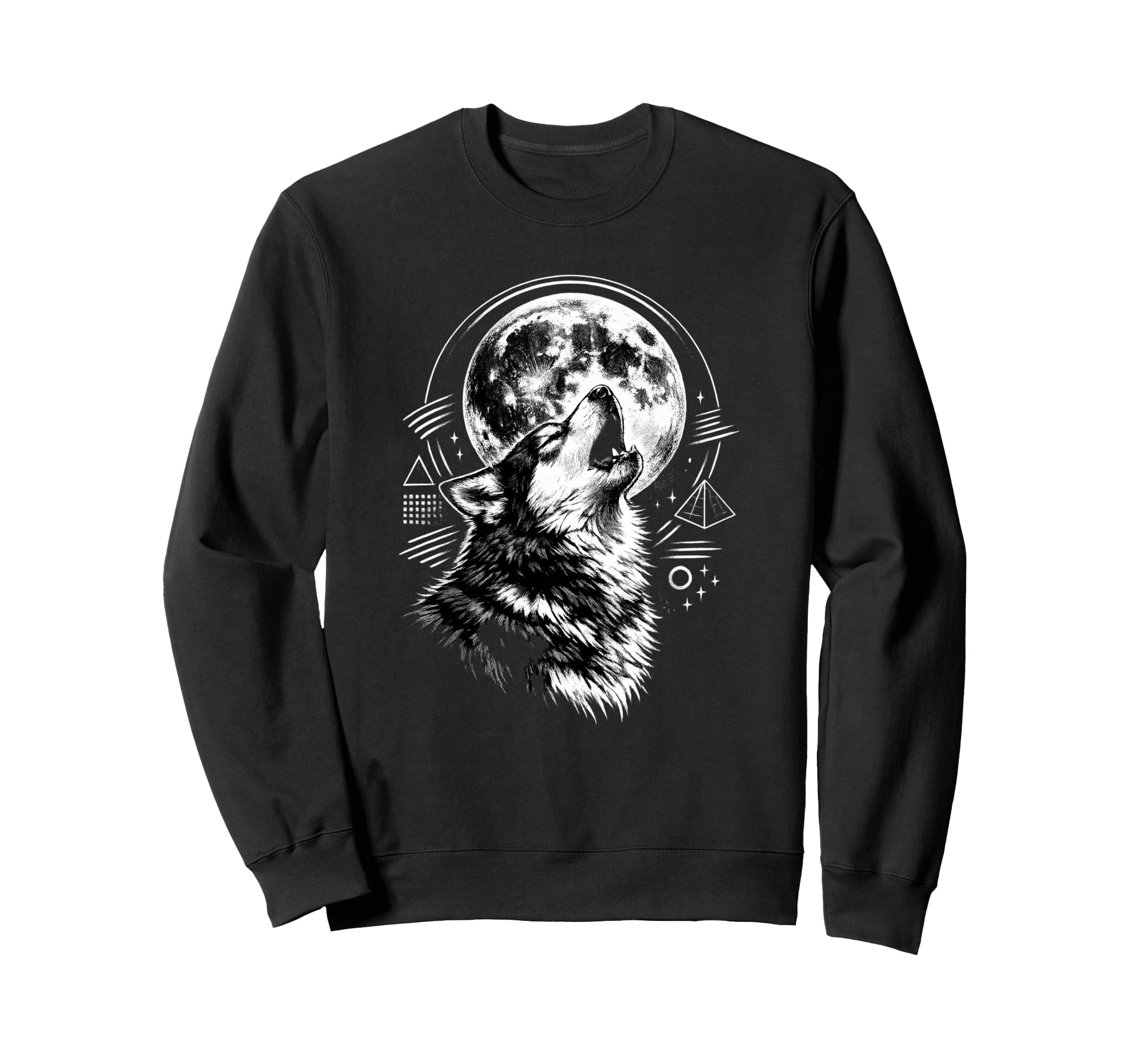 Howling Dog Moon 90S Funny Dogs Lover Sweatshirt - Custom Art Print Unisex - T-Shirt, Sweatshirt, Hoodie