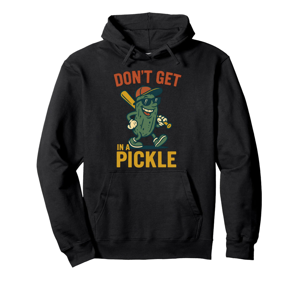 Dont Get Pickle Funny Baseball Pun Coach Hoodie - Minimalist Print Unisex - T-Shirt, Sweatshirt, Hoodie