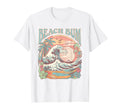 Beach Bum Surf Wave Tropical Sunset T-Shirt - Minimalist Print Men Women - T-Shirt, Sweatshirt, Hoodie