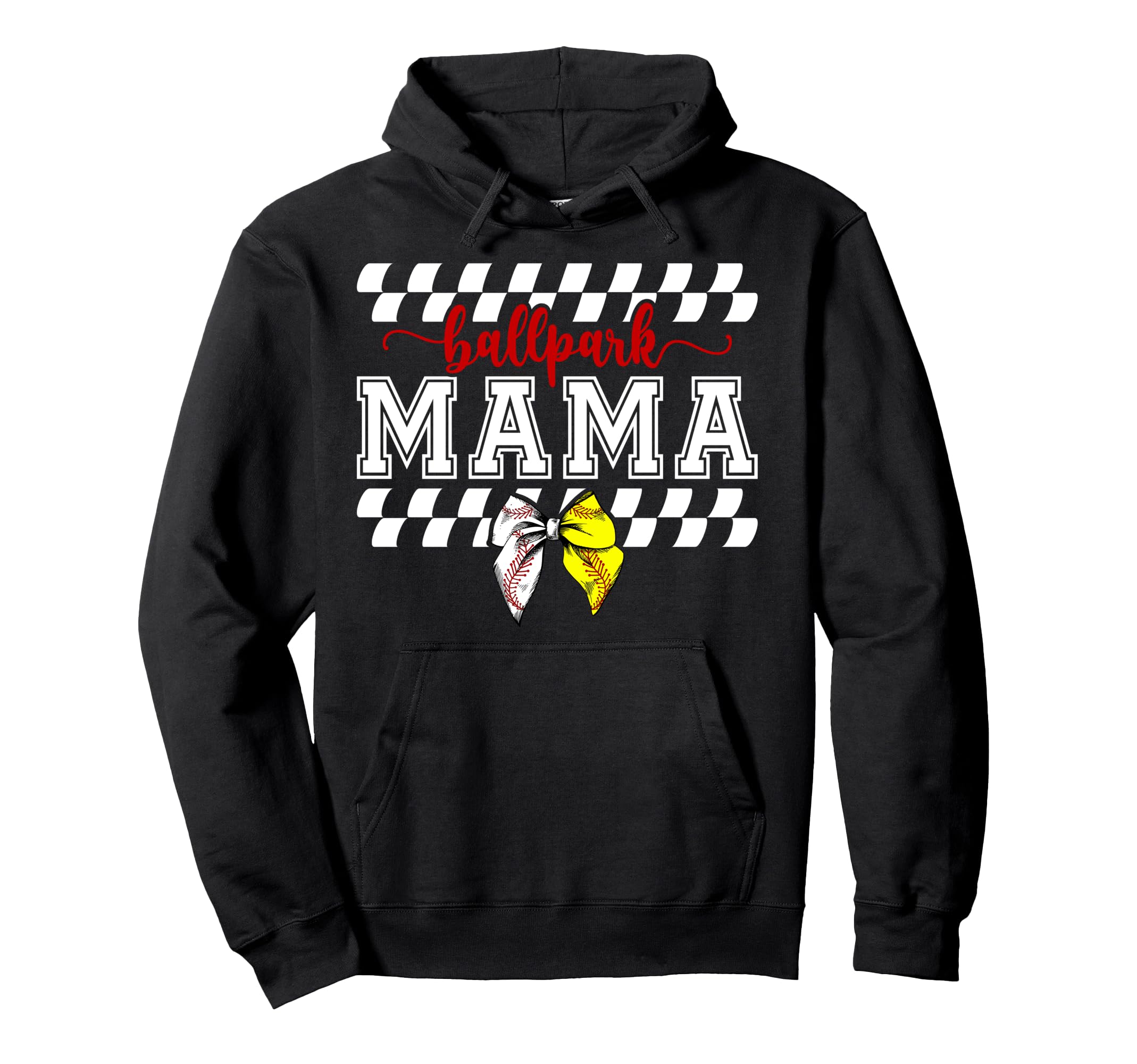 Ballpark Mama Coquette Softball Baseball Hoodie - Graphic Print Men Women - T-Shirt, Sweatshirt, Hoodie