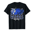 Cheer Mom Blue Cheerleader Game Day T-Shirt - Unique Graphic Men Women - T-Shirt, Sweatshirt, Hoodie