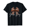 Game Day Football Bow Coquette T-Shirt - Casual Everyday Wear for Adults - T-Shirt, Sweatshirt, Hoodie