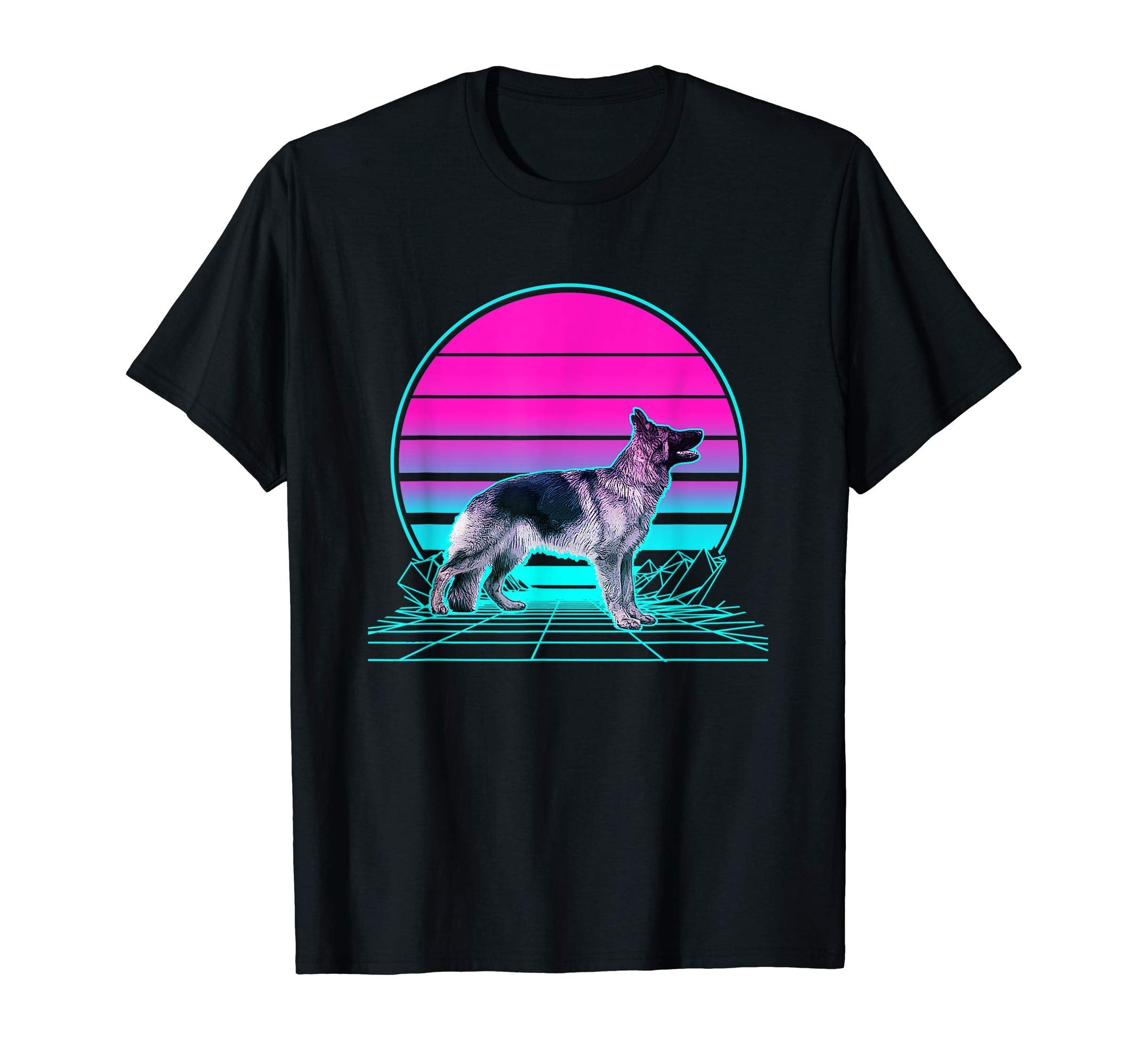 Sunset German Shepherd T-Shirt - Novelty Apparel for Adults - T-Shirt, Sweatshirt, Hoodie