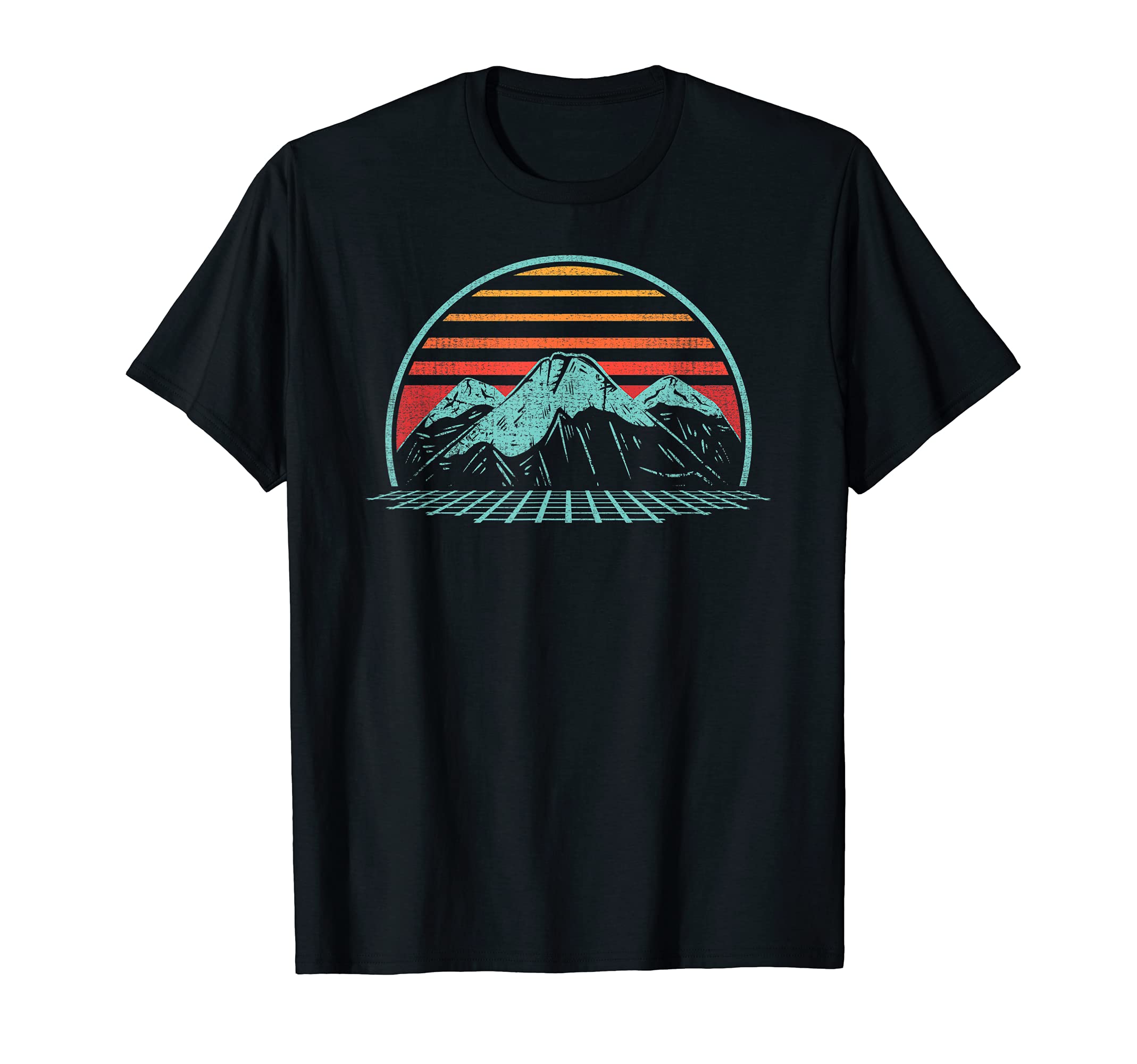 Mountain Hiking Sunset 80S T-Shirt - Custom Art Print for Adults - T-Shirt, Sweatshirt, Hoodie
