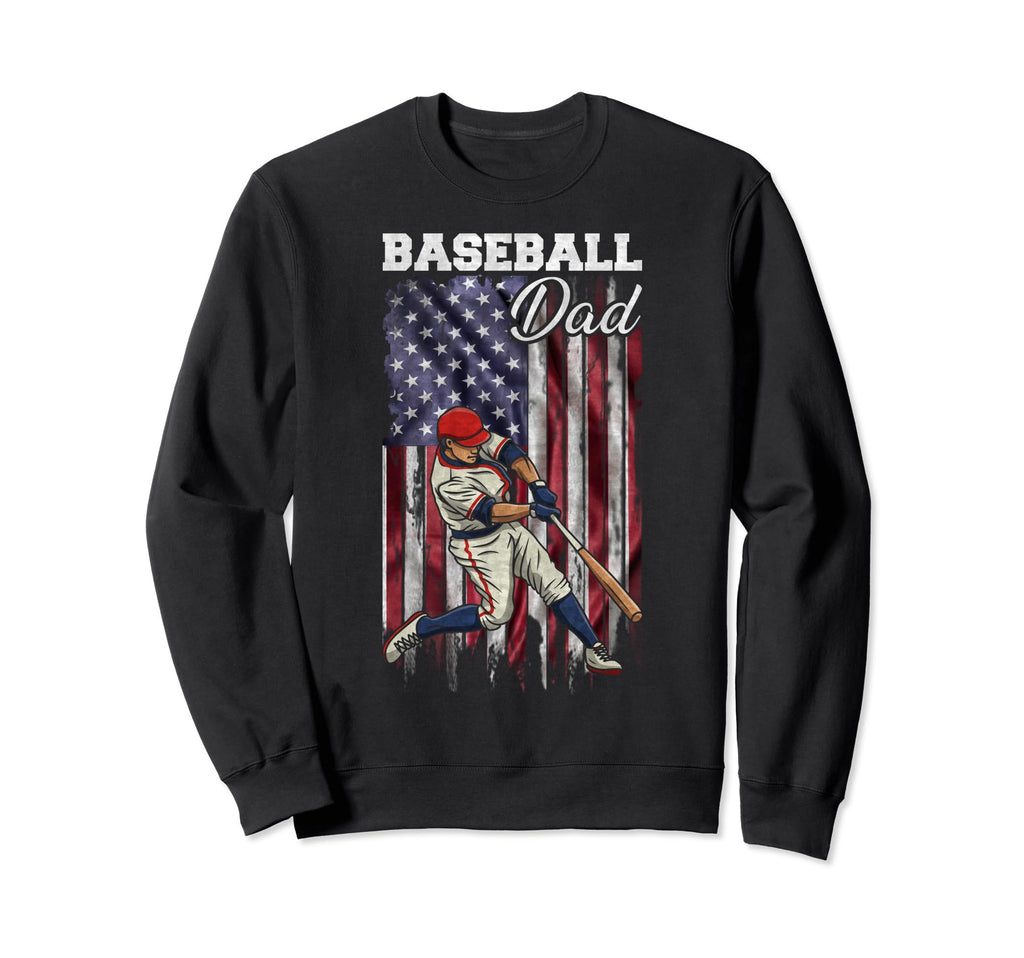 Usa Flag Baseball Player Proud Sweatshirt - Novelty Apparel Unisex - T-Shirt, Sweatshirt, Hoodie