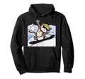 Snowboarding Cat Dabbing Funny 70S Hoodie - Trendy Graphic for Adults - T-Shirt, Sweatshirt, Hoodie