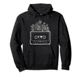 Floral Flower Cassette Tape Vinyl 80S Art Hoodie - Aesthetic Graphic Unisex - T-Shirt, Sweatshirt, Hoodie