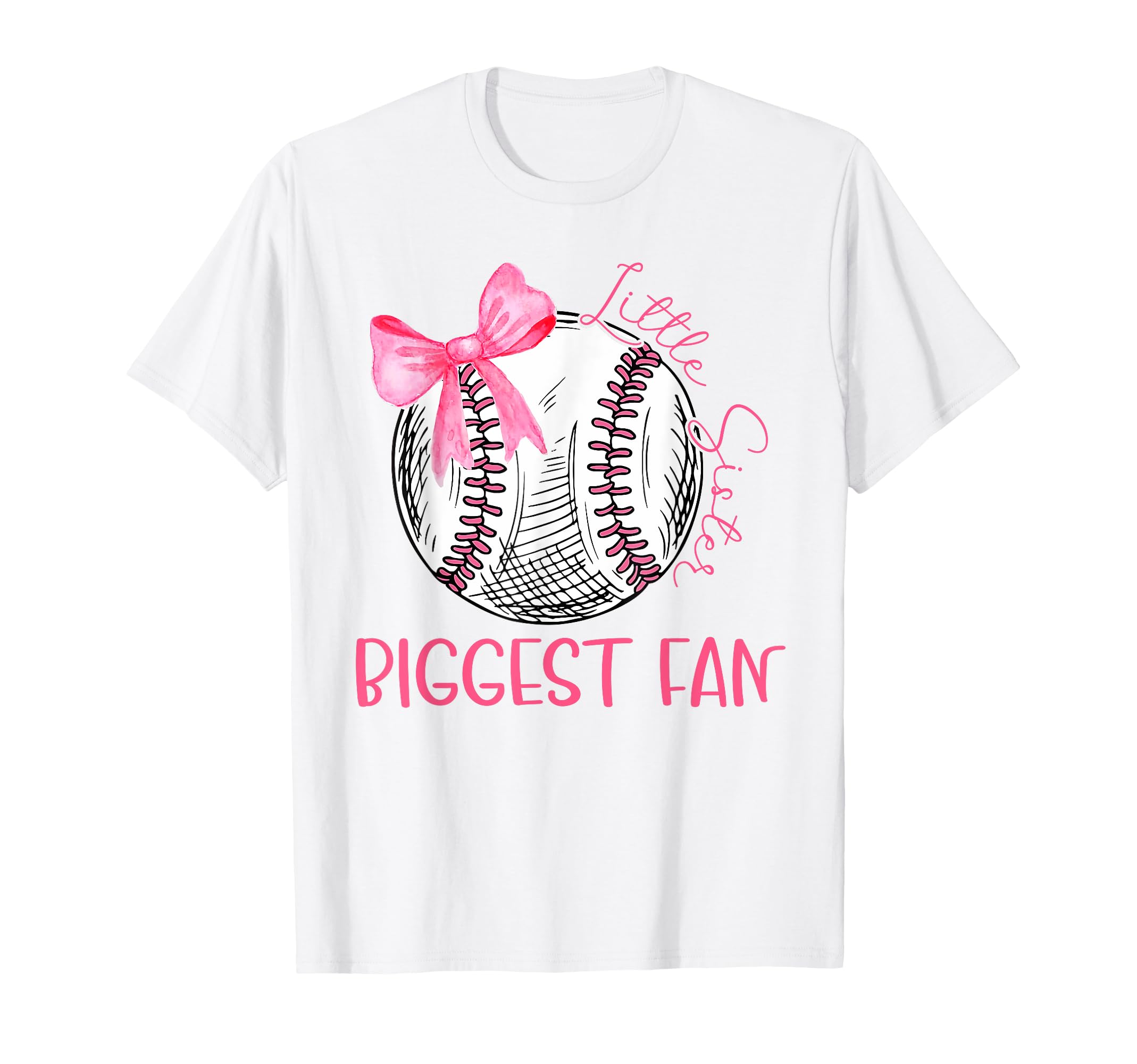 Baseball Sister Coquette Bow Ball T-Shirt - Trendy Graphic Men Women - T-Shirt, Sweatshirt, Hoodie