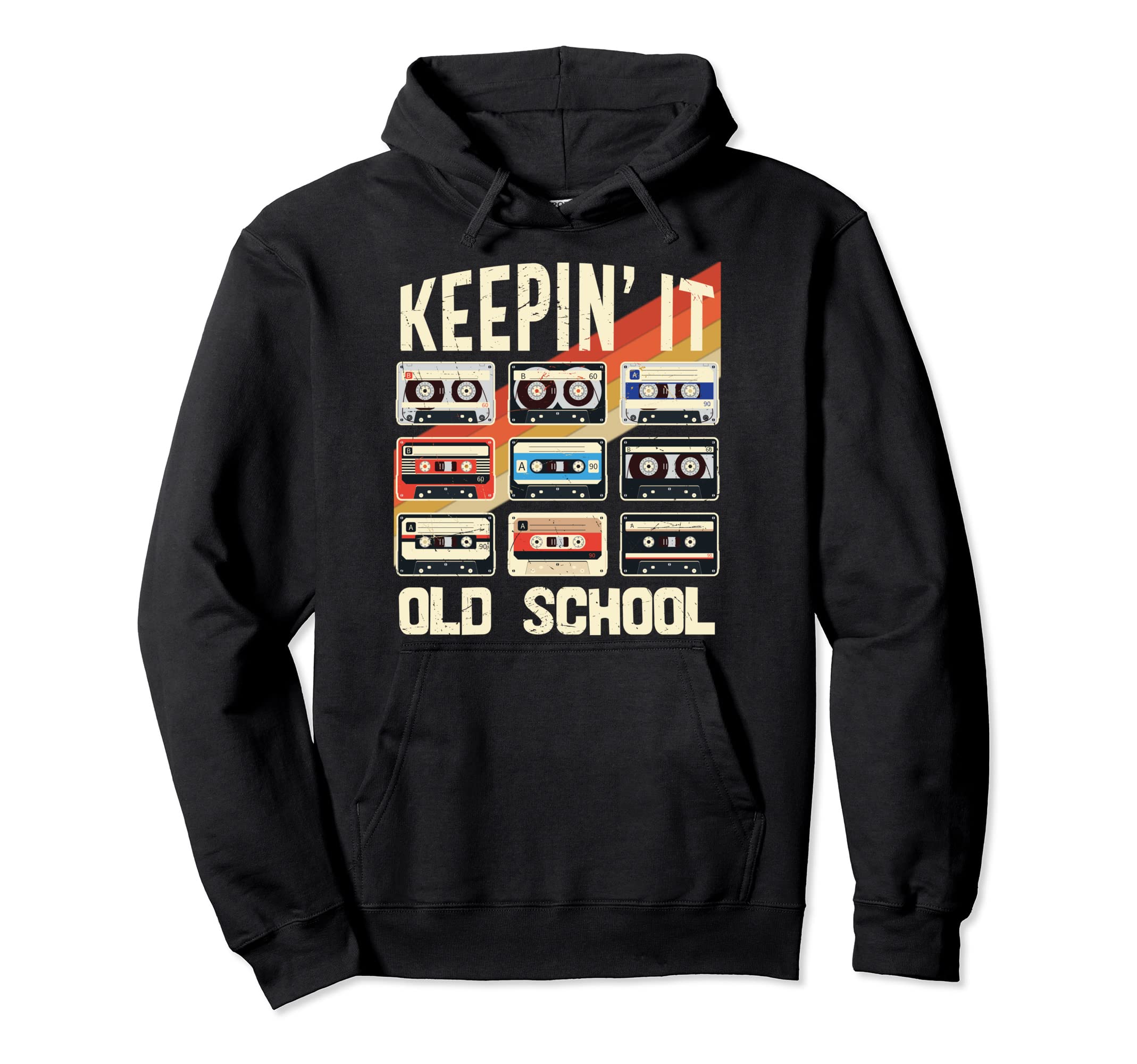 80S 90S Keeping It Old School Cassette Hoodie - Minimalist Print Unisex - T-Shirt, Sweatshirt, Hoodie