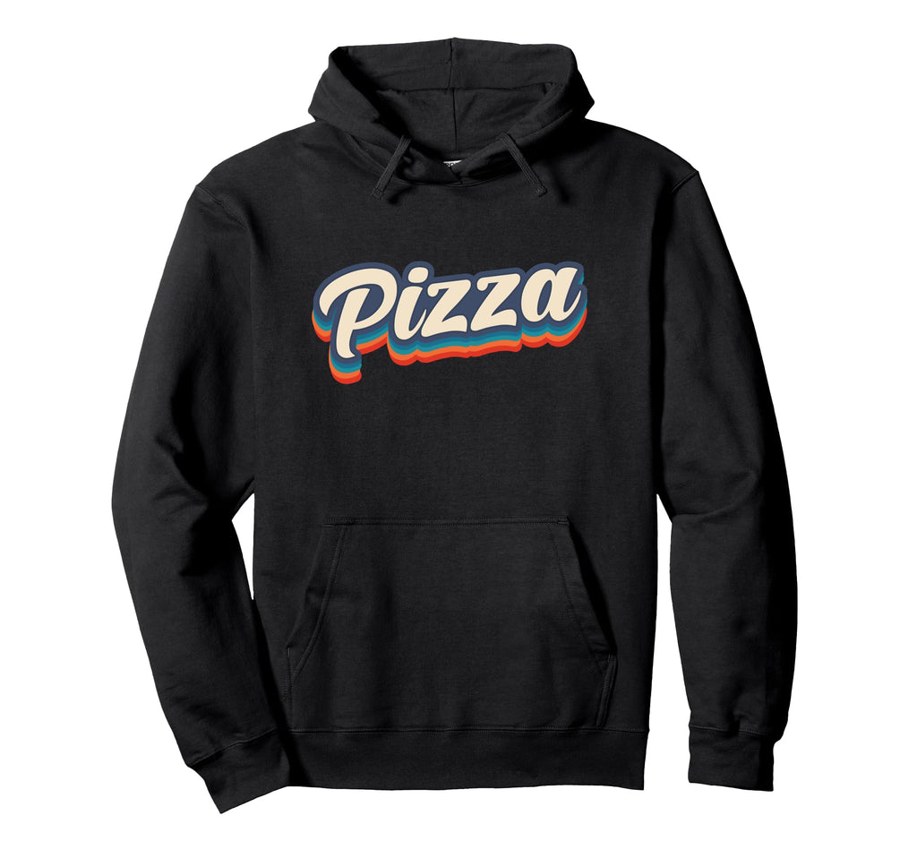 Pizza 70S Typography Hoodie - Custom Art Print Unisex - T-Shirt, Sweatshirt, Hoodie