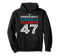 President Kamala Harris 47 Potus Distressed Hoodie - Unique Graphic Unisex - T-Shirt, Sweatshirt, Hoodie