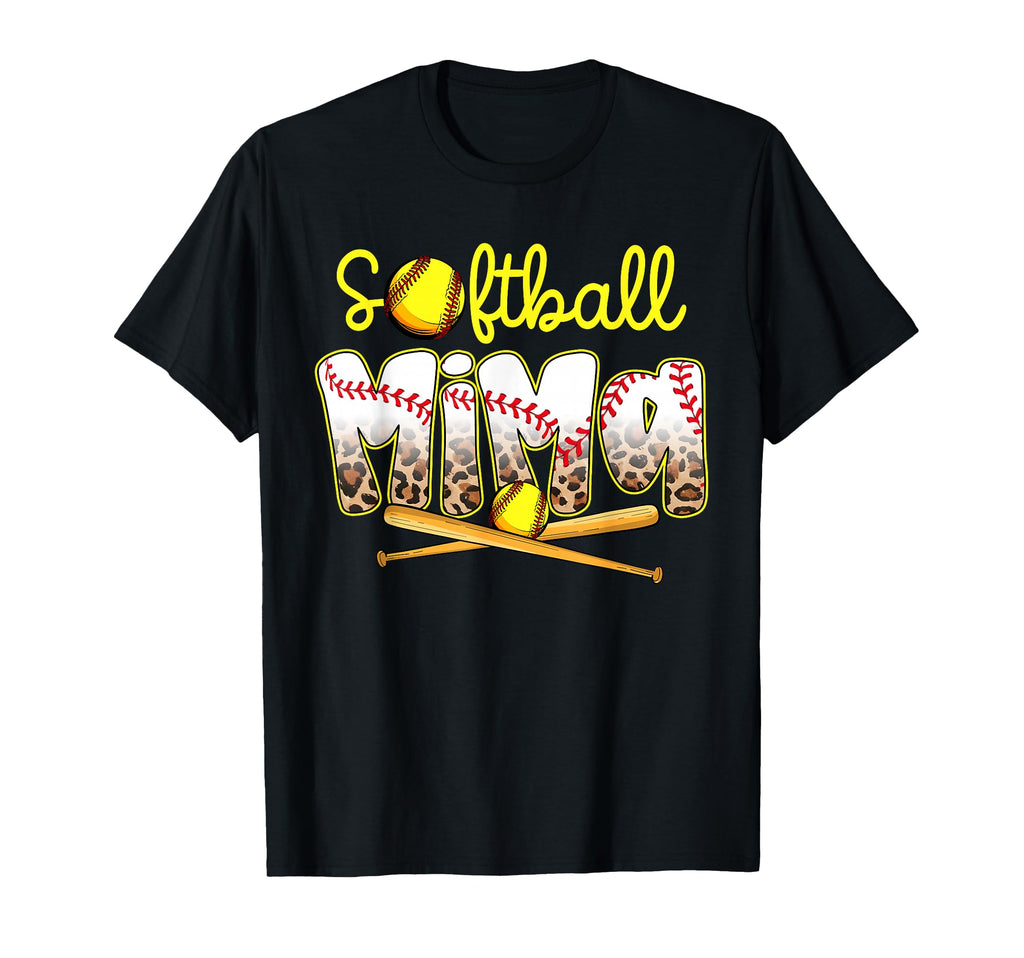 Softball Mima Leopard Mothers Day T-Shirt - Trendy Graphic Men Women - T-Shirt, Sweatshirt, Hoodie