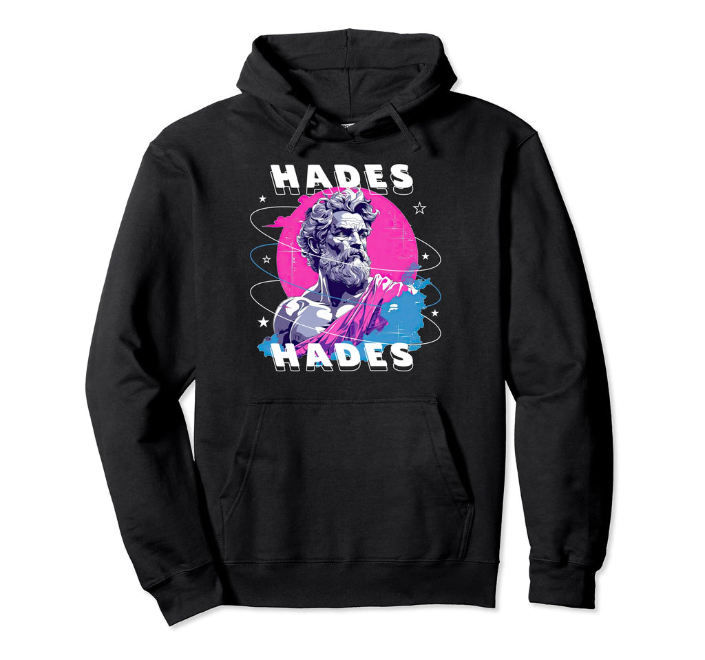 Hades Greek God Mythology Vaporwave Hoodie - Unique Graphic Men Women - T-Shirt, Sweatshirt, Hoodie