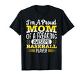 Proud Mom Baseball Player Mothers Day T-Shirt - Minimalist Print for Adults - T-Shirt, Sweatshirt, Hoodie