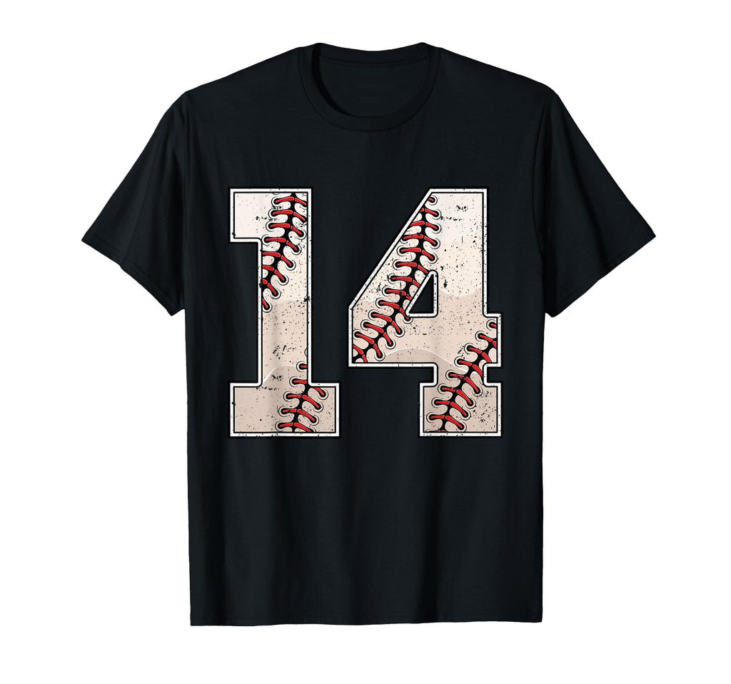Baseball Birthday Fourteen 14 Years Old T-Shirt - Trendy Graphic Unisex - T-Shirt, Sweatshirt, Hoodie