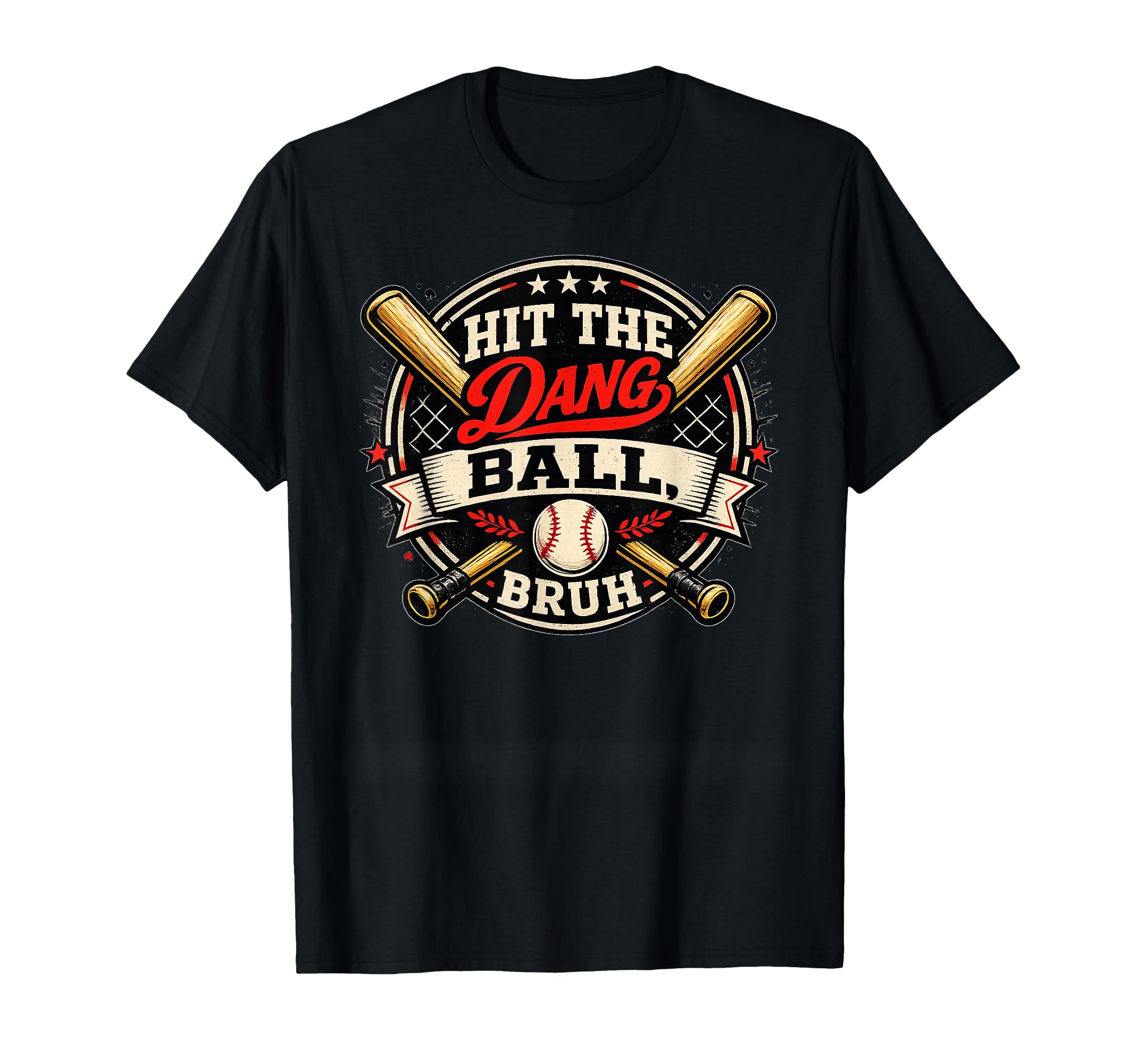 Baseball Mom Says Hit Dang Ball Bruh T-Shirt - Minimalist Print for Adults - T-Shirt, Sweatshirt, Hoodie
