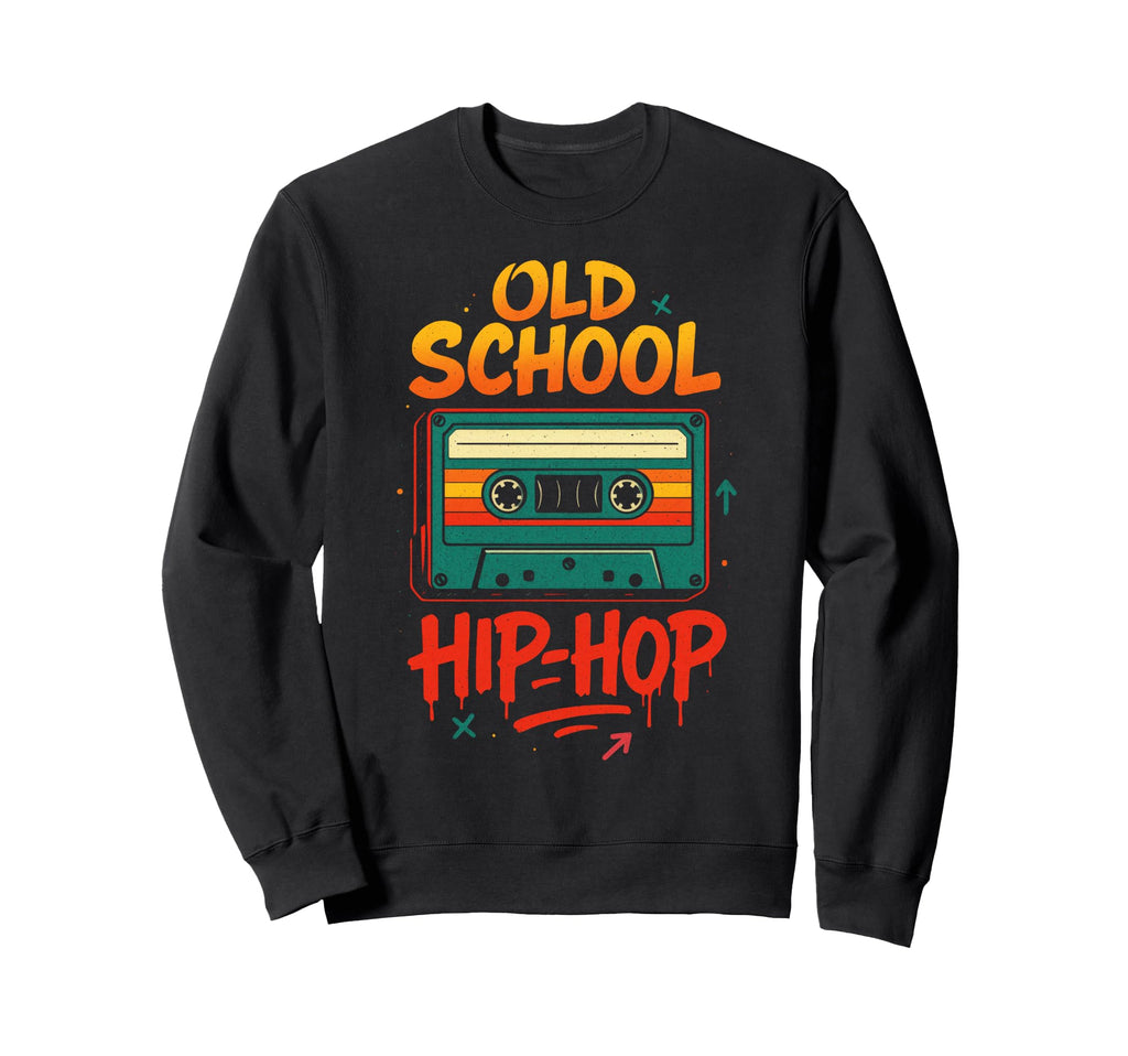 Old School Hip Hop Cassette Graffiti Sweatshirt - Minimalist Print Unisex - T-Shirt, Sweatshirt, Hoodie