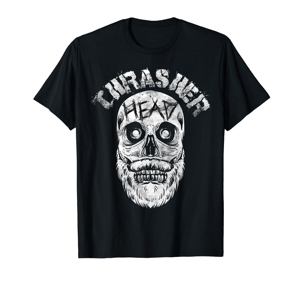 Thrasher Head Distressed Skull T-Shirt - Fun Novelty Design for Adults - T-Shirt, Sweatshirt, Hoodie