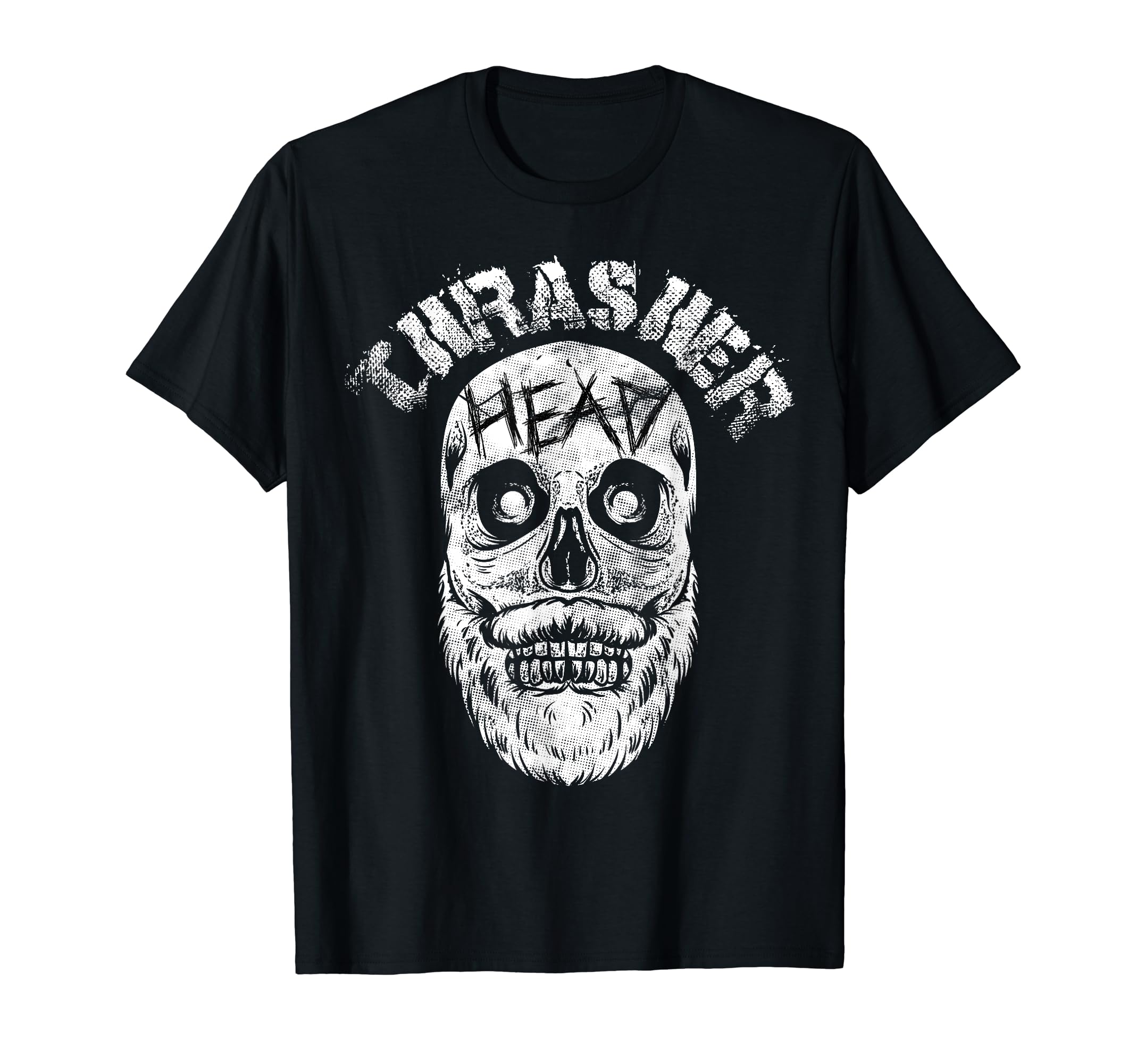 Thrasher Head Distressed Skull T-Shirt - Fun Novelty Design for Adults - T-Shirt, Sweatshirt, Hoodie