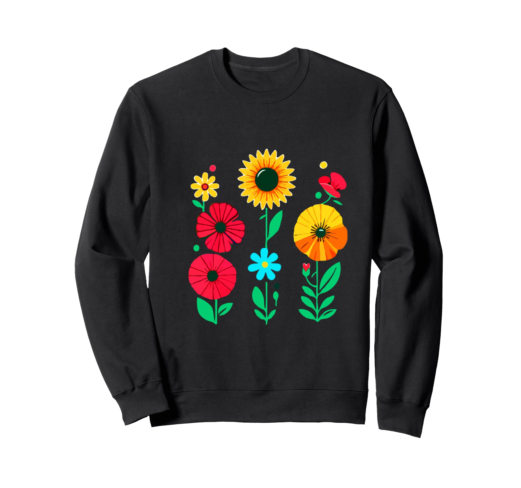 Flowers Pattern Foral Sweatshirt - Novelty Apparel Men Women - T-Shirt, Sweatshirt, Hoodie