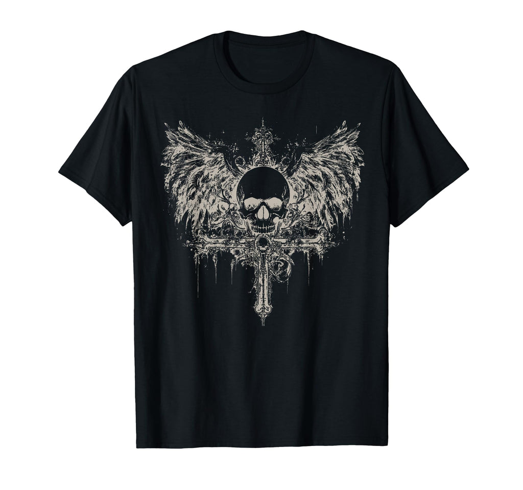 Skull Cross Y2K Goth Alt Grunge T-Shirt - Fun Novelty Design Unisex - T-Shirt, Sweatshirt, Hoodie