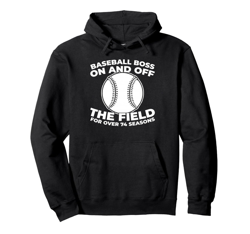 74 Years Old Baseballer Player Sport Hoodie - Custom Art Print Men Women - T-Shirt, Sweatshirt, Hoodie