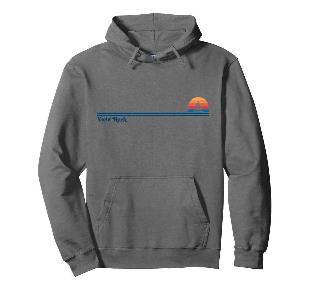 Sunset Sailboat That Says Yacht Rock Hoodie - Minimalist Print Unisex - T-Shirt, Sweatshirt, Hoodie