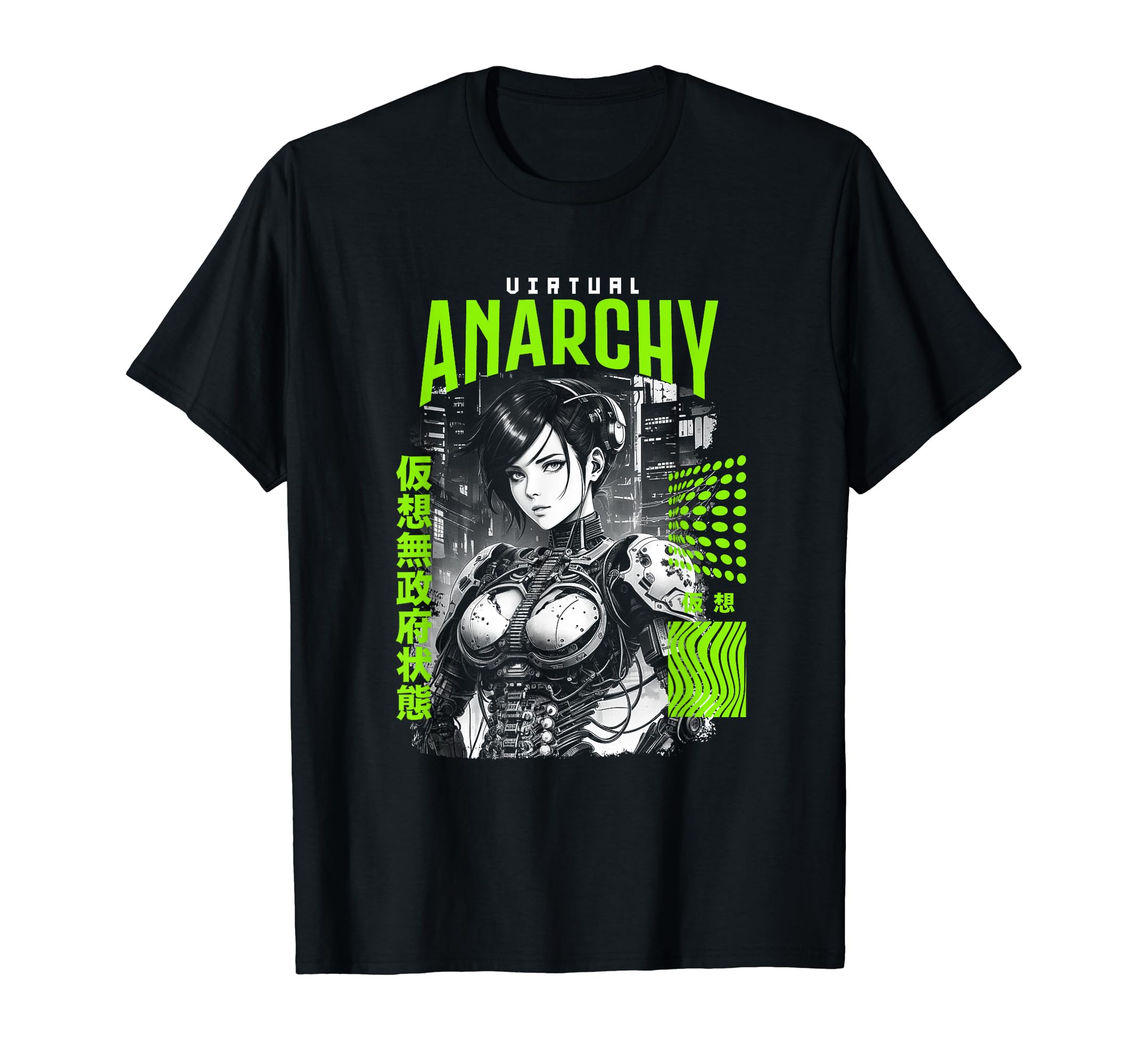 Japanese Anime Urban Cyber T-Shirt - Casual Everyday Wear for Adults - T-Shirt, Sweatshirt, Hoodie
