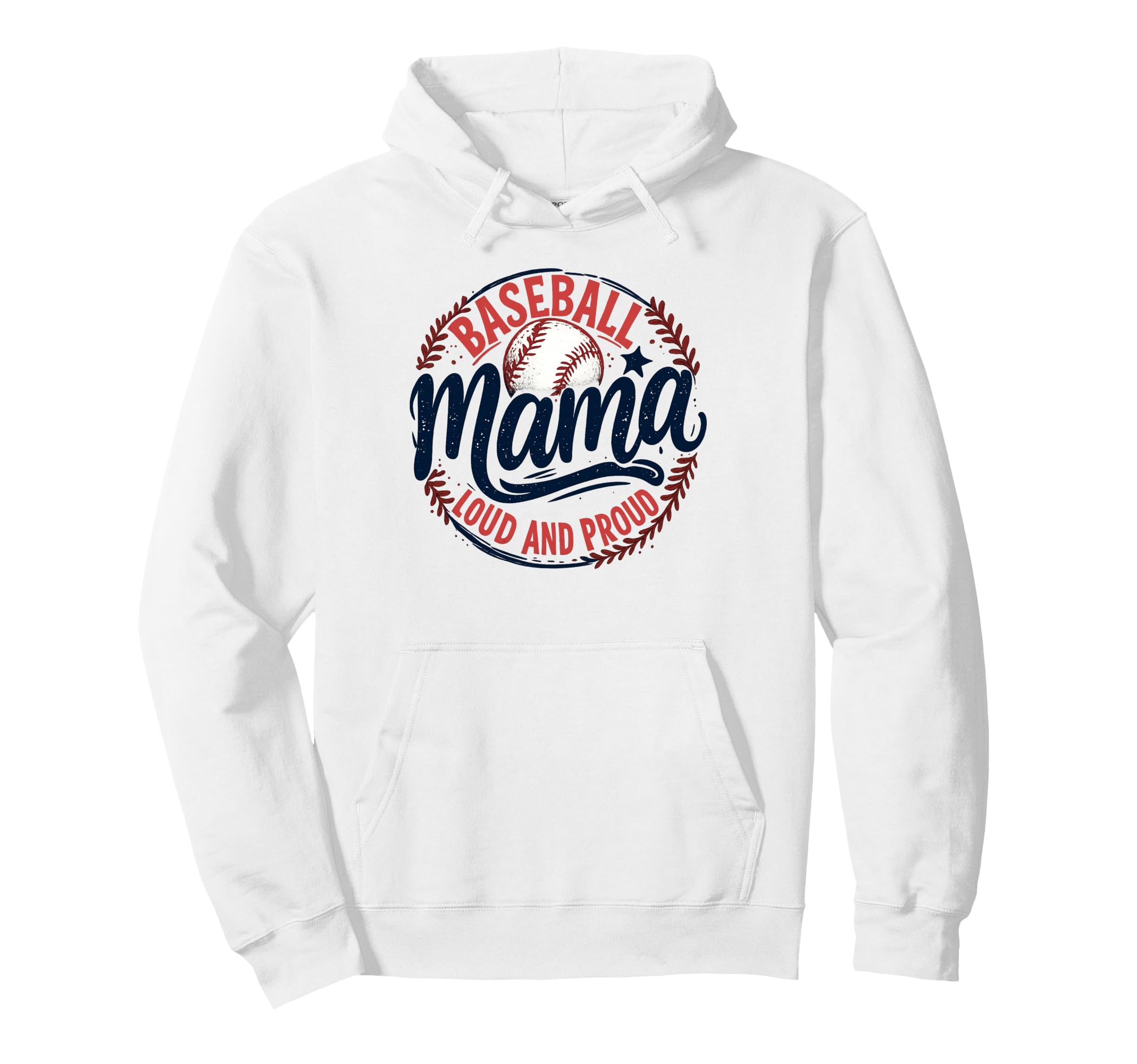 Distressed Baseball Mama Cheering Hoodie - Unique Graphic for Adults - T-Shirt, Sweatshirt, Hoodie