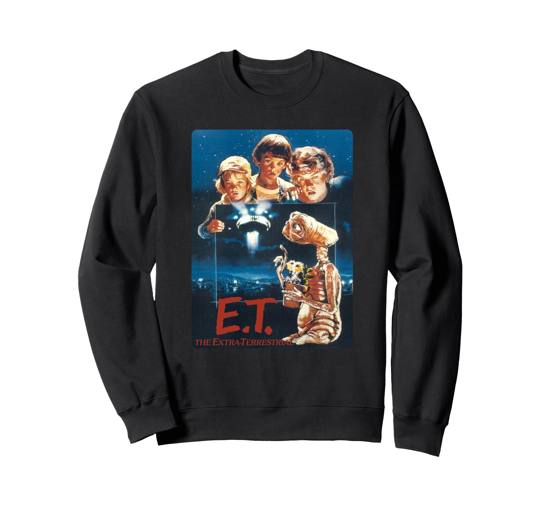 E T Extra Terrestrial Distressed Sweatshirt - Aesthetic Graphic Men Women - T-Shirt, Sweatshirt, Hoodie