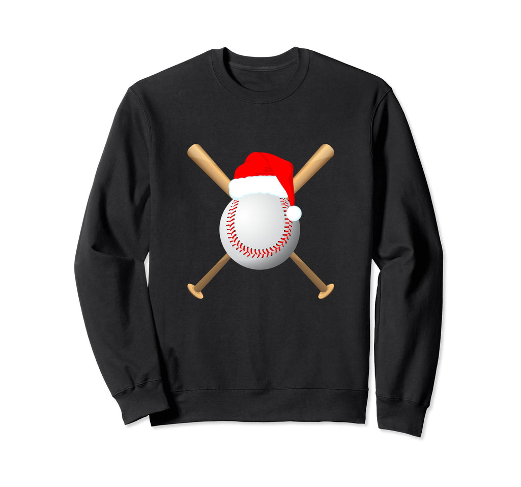 Baseball Pitcher Catcher Holiday Santa Sweatshirt - Unique Graphic Unisex - T-Shirt, Sweatshirt, Hoodie