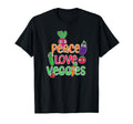Peace Love Veggies Funny Vegan T-Shirt - Trendy Graphic for Adults - T-Shirt, Sweatshirt, Hoodie