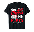 She Cheers He Plays Mom Both Cheer T-Shirt - Aesthetic Graphic Men Women - T-Shirt, Sweatshirt, Hoodie