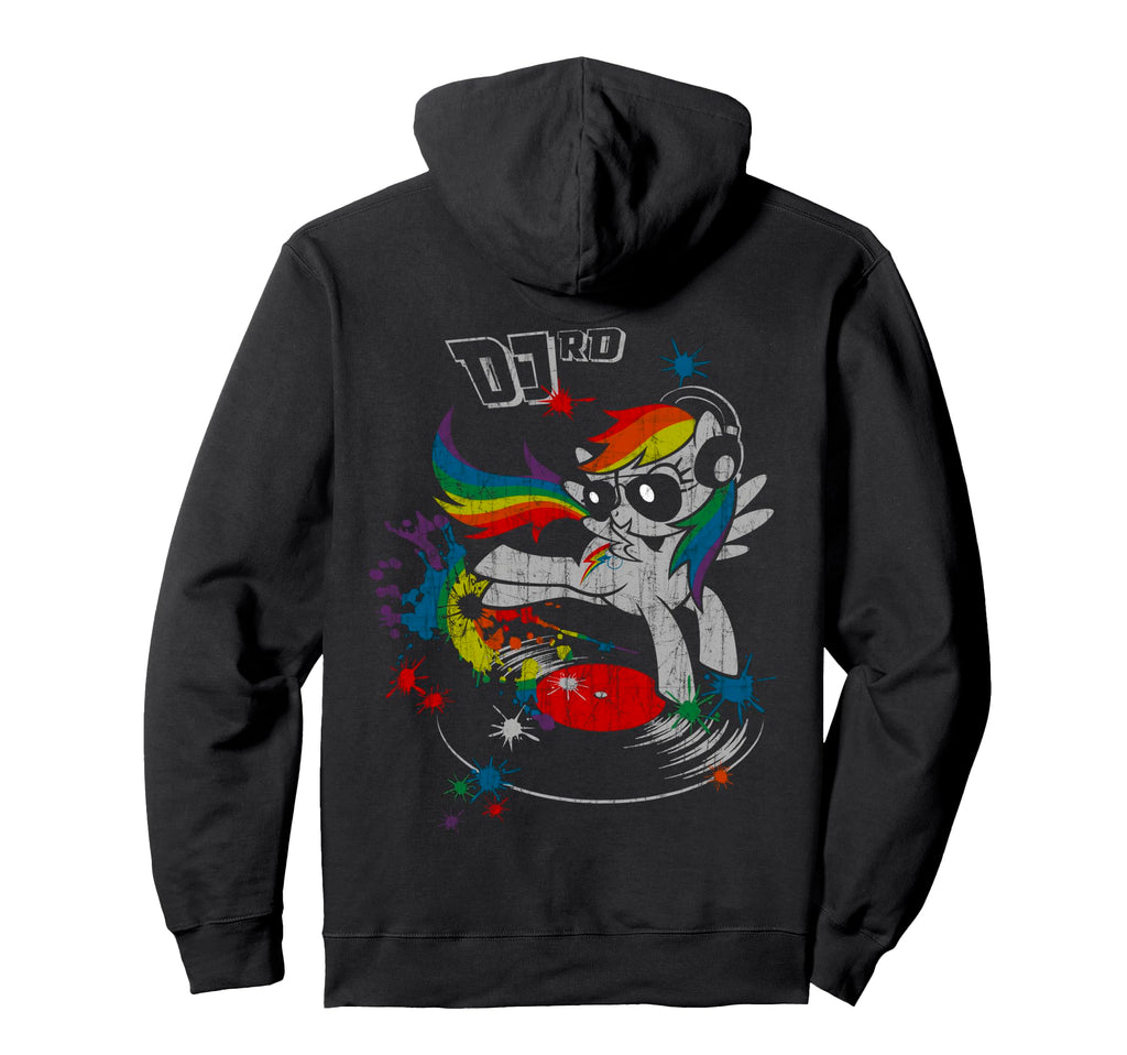 Dj Rd Rainbow Dash Fluttershy Rarity Hoodie - Trendy Graphic Men Women - T-Shirt, Sweatshirt, Hoodie