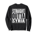 Straight Outta Syria Distressed Sweatshirt - Streetwear Style Unisex - T-Shirt, Sweatshirt, Hoodie
