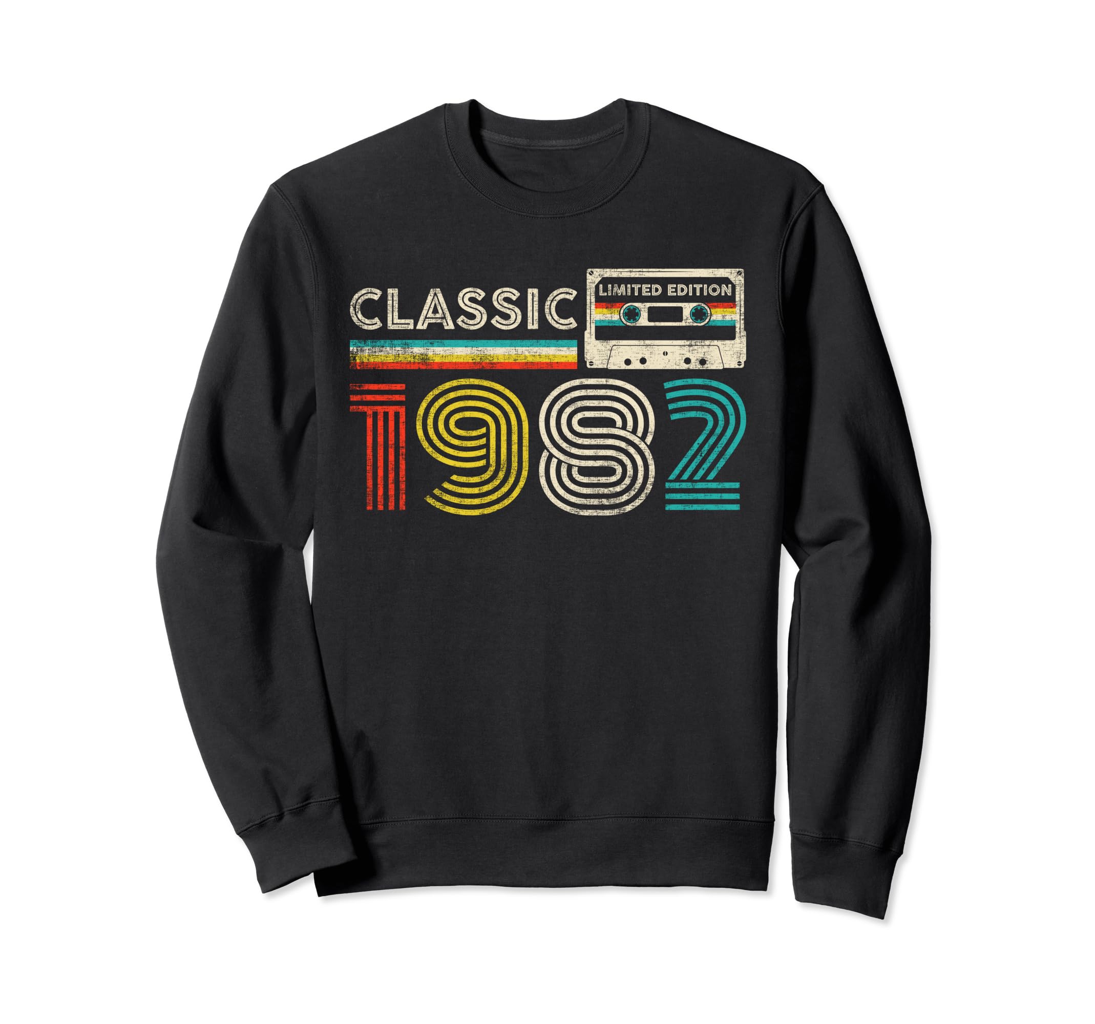 1982 1982 Cassette Tape Birthday Sweatshirt - Minimalist Print Unisex - T-Shirt, Sweatshirt, Hoodie